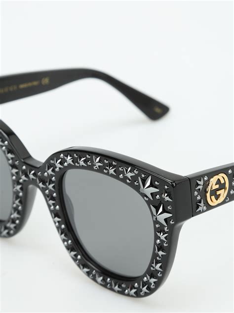 gucci star glasses|gucci flat top sunglasses.